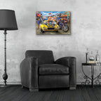 Main Street Muscle by Bigelow Illustrations - 24x16 acrylic wall art in a room