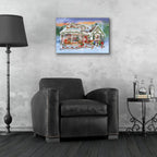 Christmas Call To Dinner by Bigelow Illustrations - 24x16 acrylic wall art in a room