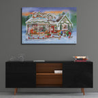 Christmas Call To Dinner by Bigelow Illustrations - 36x24 acrylic wall art in a room