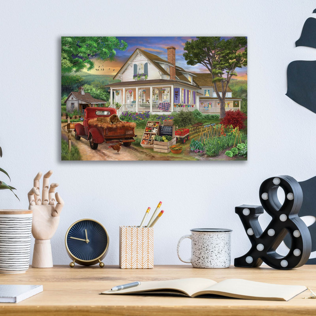 Our Country Home by Bigelow Illustrations - 16x12 acrylic wall art in a room