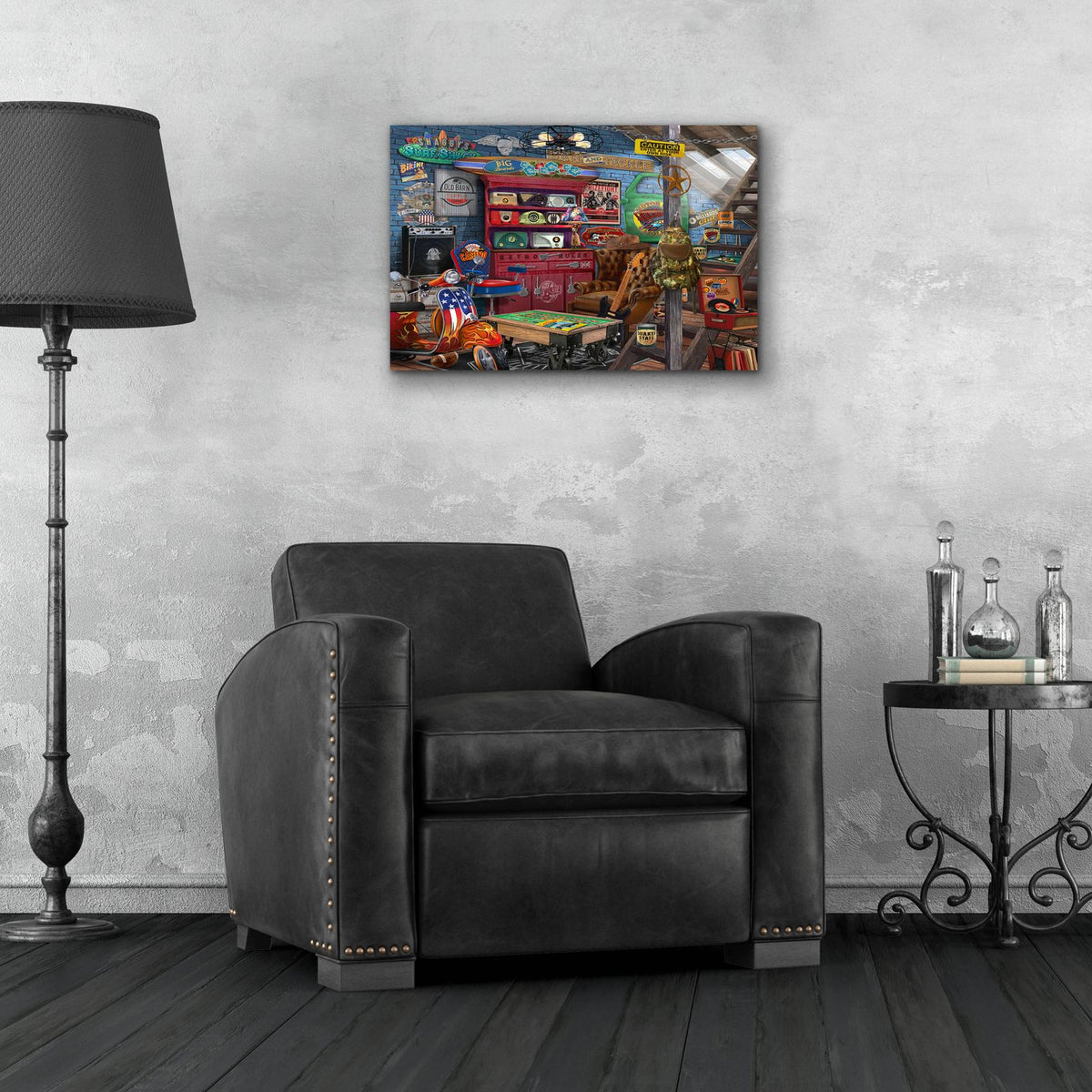 Cool Stuff by Bigelow Illustrations - 24x16 acrylic wall art in a room