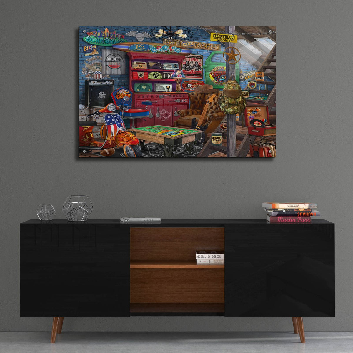 Cool Stuff by Bigelow Illustrations - 36x24 acrylic wall art in a room