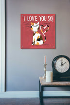 Happy Cats I Love You So by Anne Tavoletti - 24x24 acrylic wall art in a room