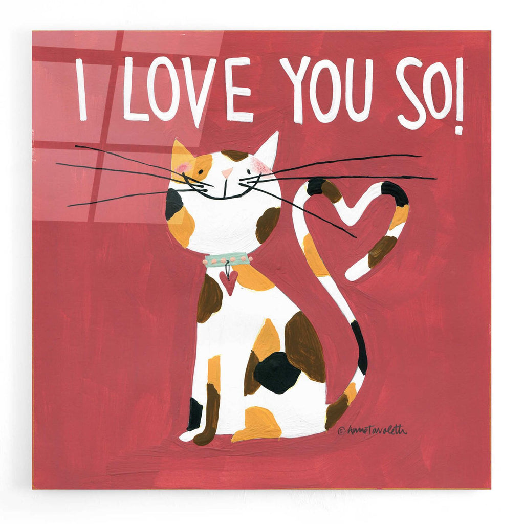 Happy Cats I Love You So by Anne Tavoletti acrylic glass wall art
