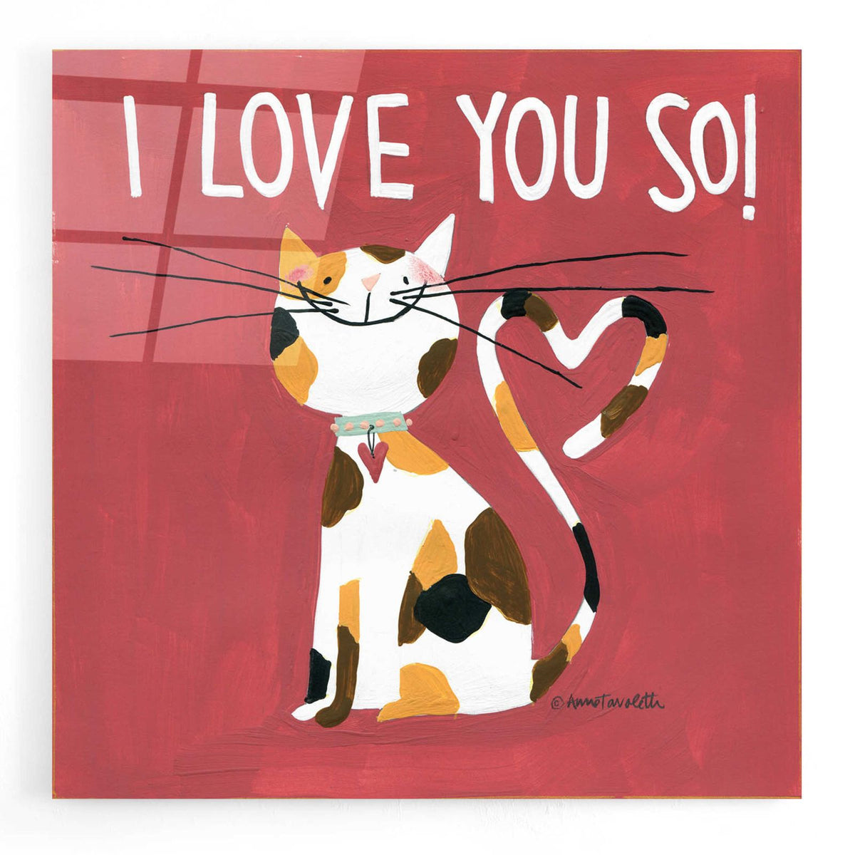 Happy Cats I Love You So by Anne Tavoletti acrylic glass wall art