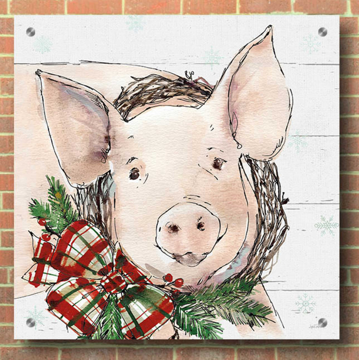 Holiday on the Farm VII by Anne Tavoletti - 36x36 acrylic wall art in a room