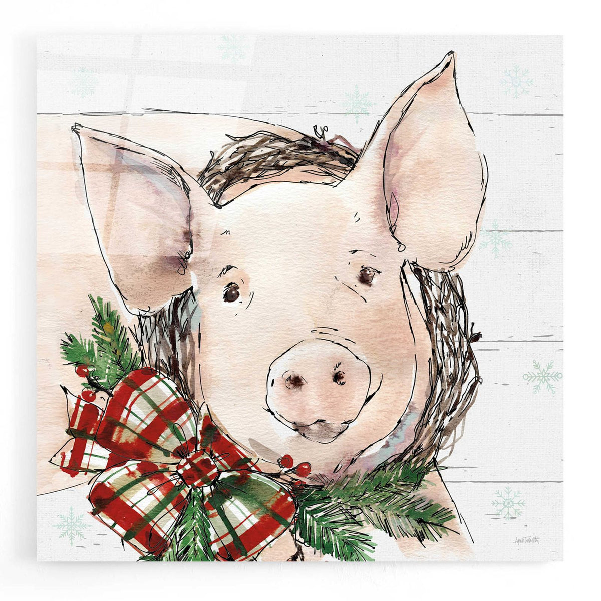 Holiday on the Farm VII by Anne Tavoletti acrylic glass wall art
