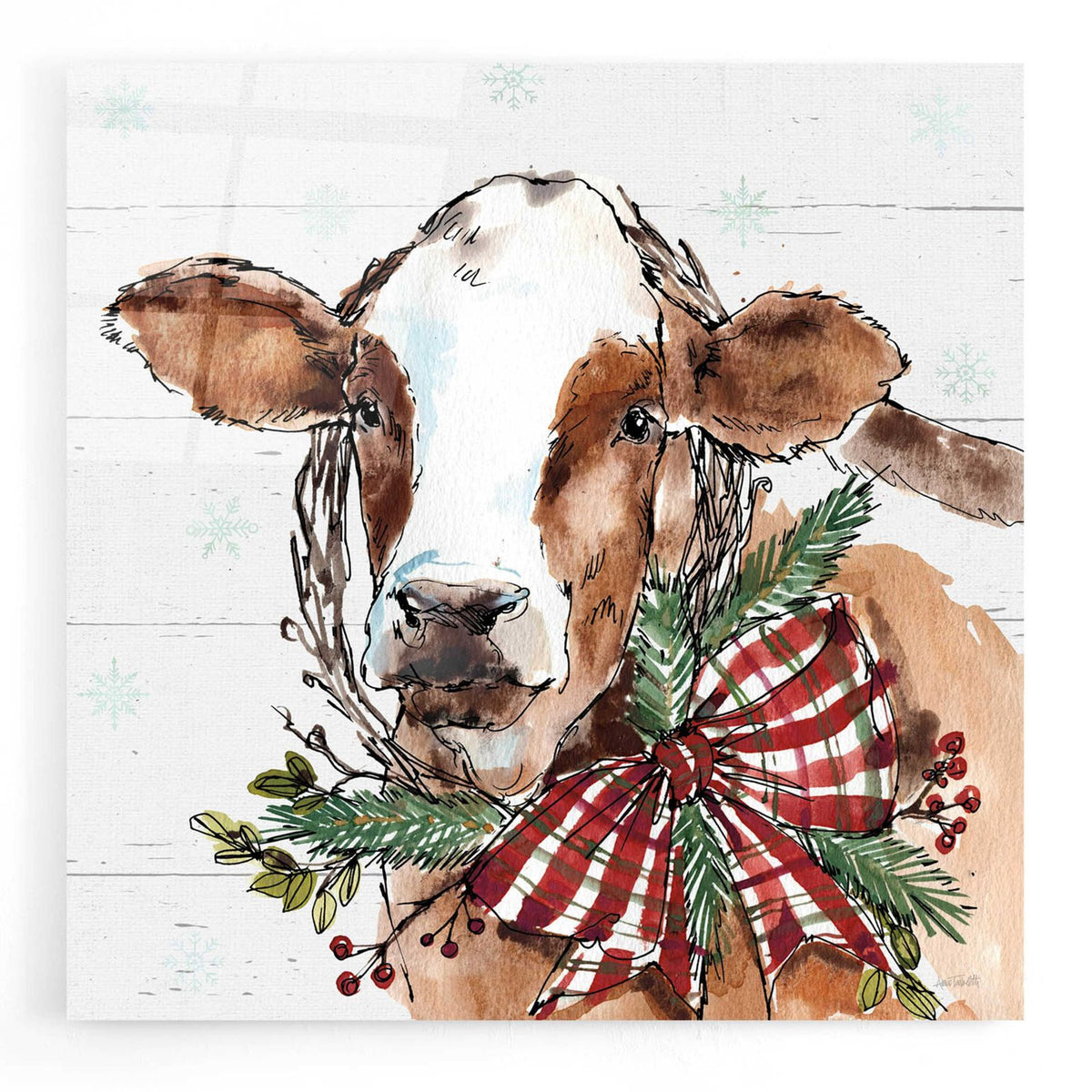 Holiday on the Farm VIII by Anne Tavoletti acrylic glass wall art