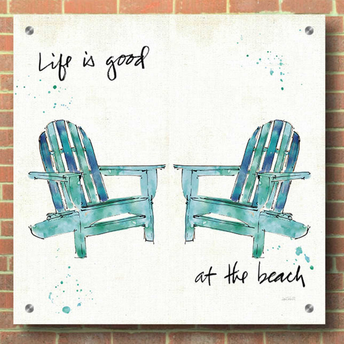 Beach Divas Salt Water by Anne Tavoletti - 36x36 acrylic wall art in a room