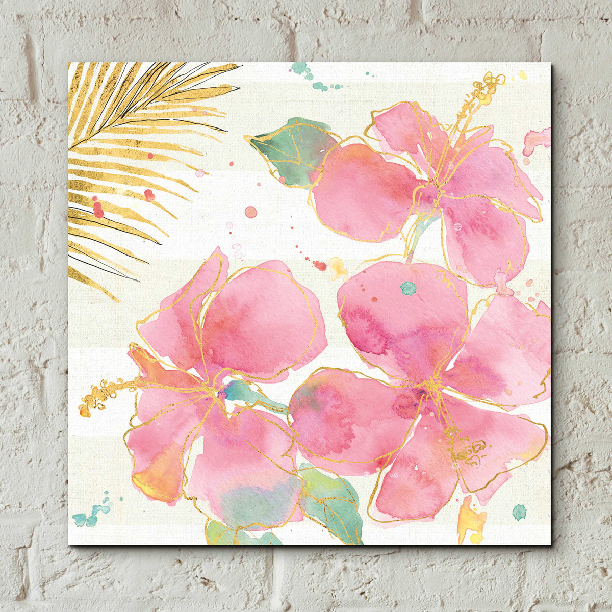 Flamingo Fever VII by Anne Tavoletti - 12x12 acrylic wall art in a room