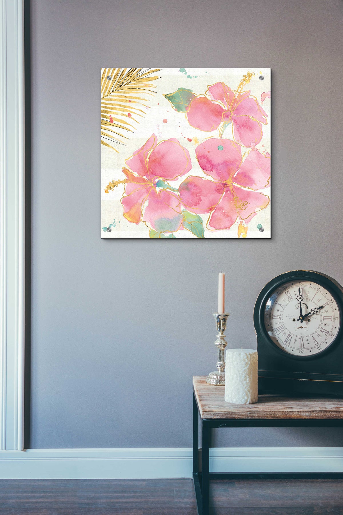 Flamingo Fever VII by Anne Tavoletti - 24x24 acrylic wall art in a room