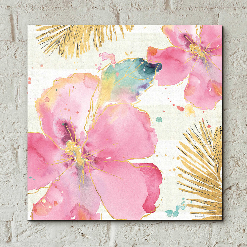 Flamingo Fever VIII by Anne Tavoletti - 12x12 acrylic wall art in a room