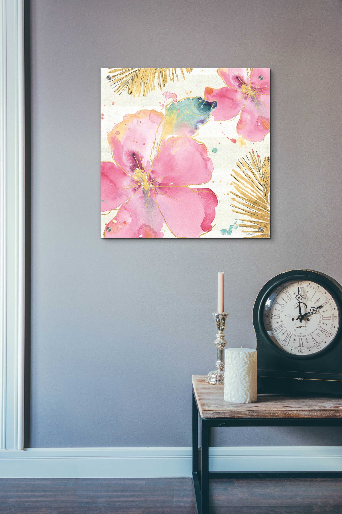 Flamingo Fever VIII by Anne Tavoletti - 24x24 acrylic wall art in a room