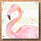 Flamingo Fever III by Anne Tavoletti - 36x36 acrylic wall art in a room