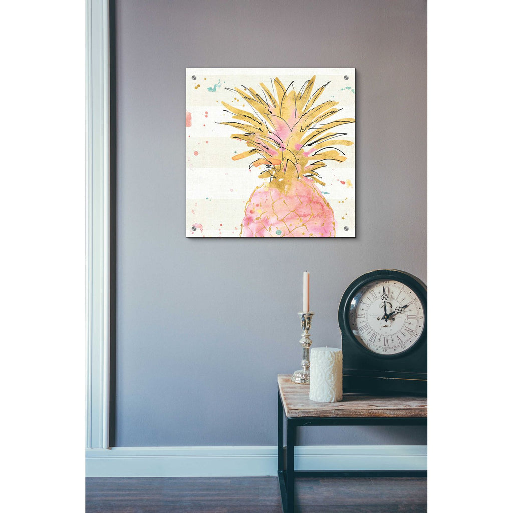 Flamingo Fever V by Anne Tavoletti - 24x24 acrylic wall art in a room