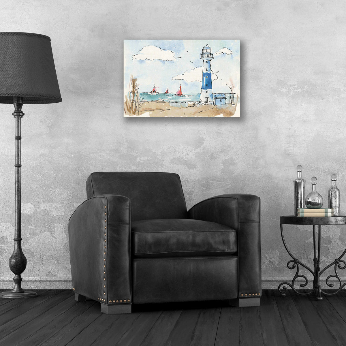 Coastal Life II by Anne Tavoletti - 24x16 acrylic wall art in a room