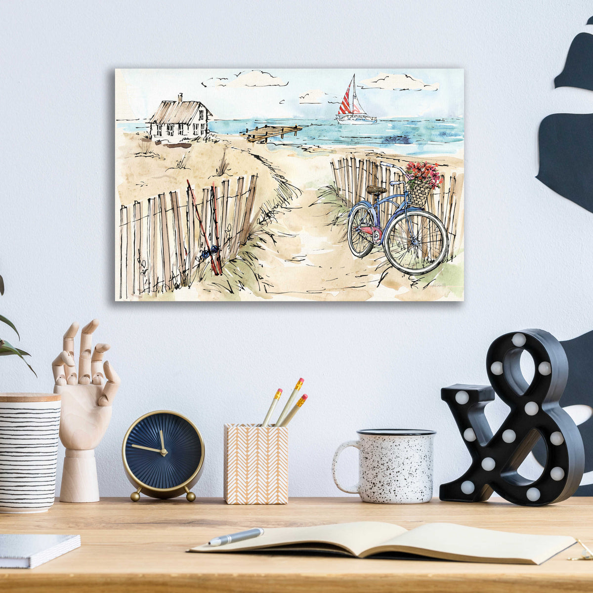 Coastal Catch V by Anne Tavoletti - 16x12 acrylic wall art in a room