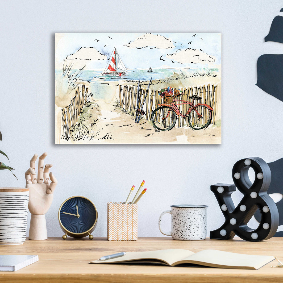 Coastal Catch VI by Anne Tavoletti - 16x12 acrylic wall art in a room