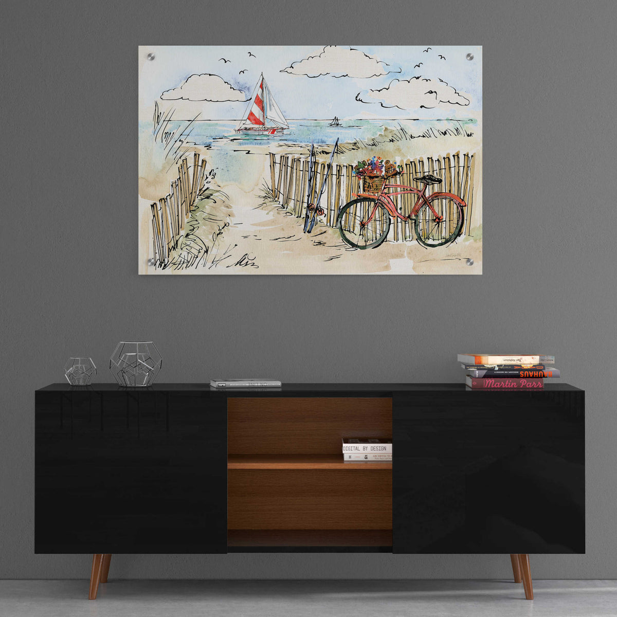 Coastal Catch VI by Anne Tavoletti - 36x24 acrylic wall art in a room