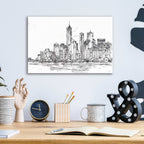 Skyline Sketches I by Anne Tavoletti - 16x12 acrylic wall art in a room
