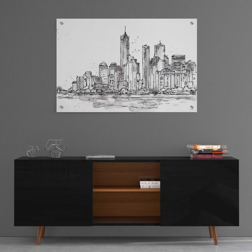 Skyline Sketches I by Anne Tavoletti - 36x24 acrylic wall art in a room