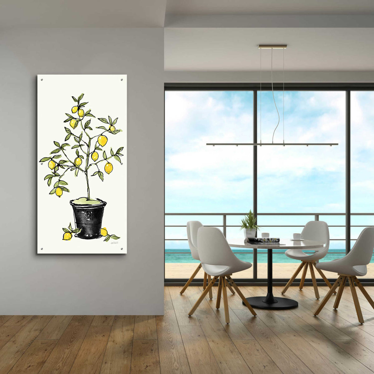 Citron V by Anne Tavoletti - 24x48 acrylic wall art in a room