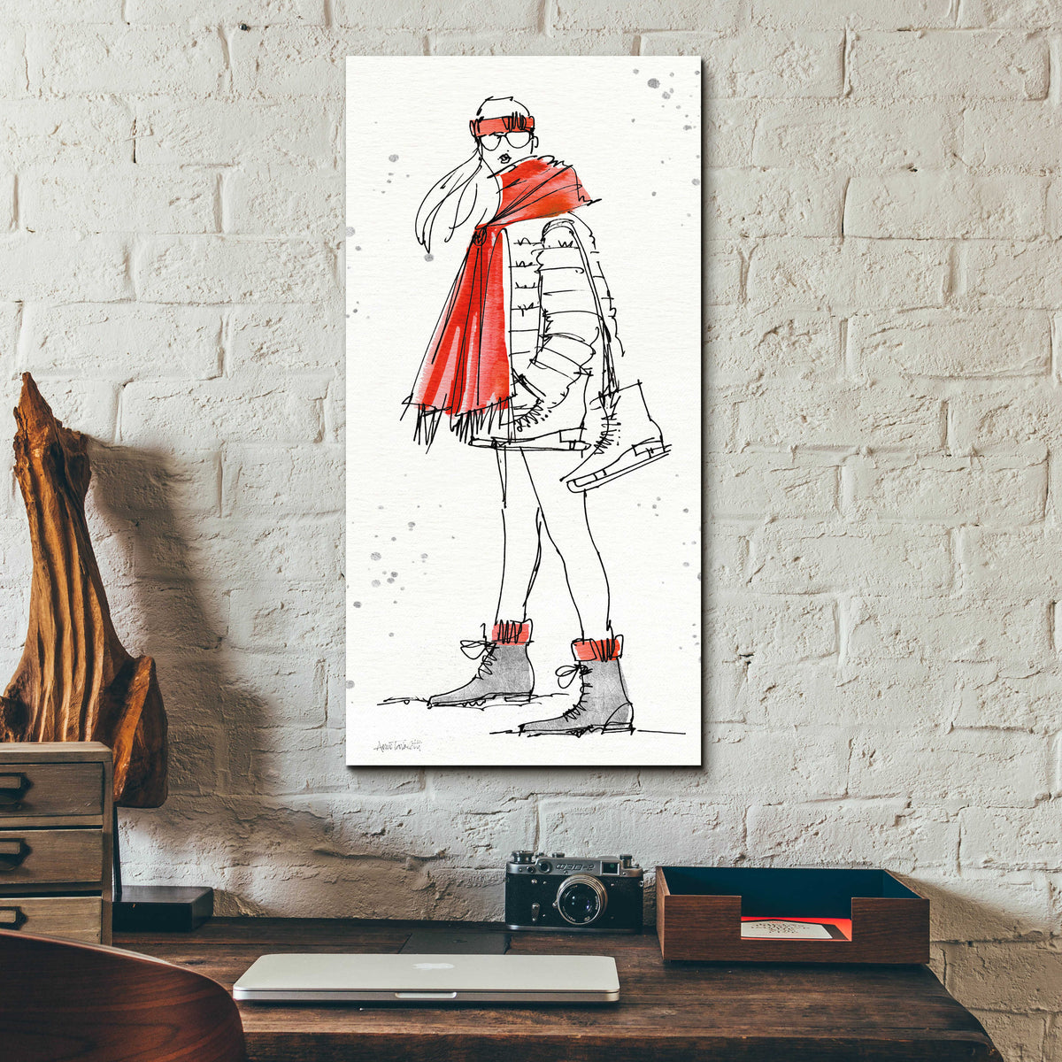 Winter Fashion II by Anne Tavoletti - 12x24 acrylic wall art in a room