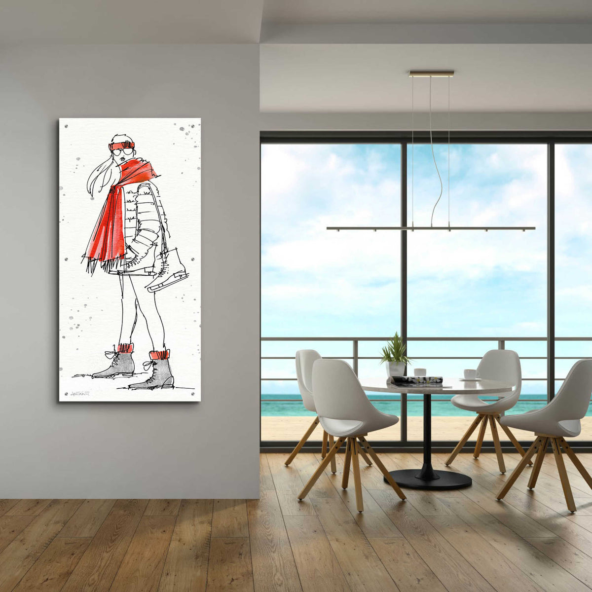 Winter Fashion II by Anne Tavoletti - 24x48 acrylic wall art in a room