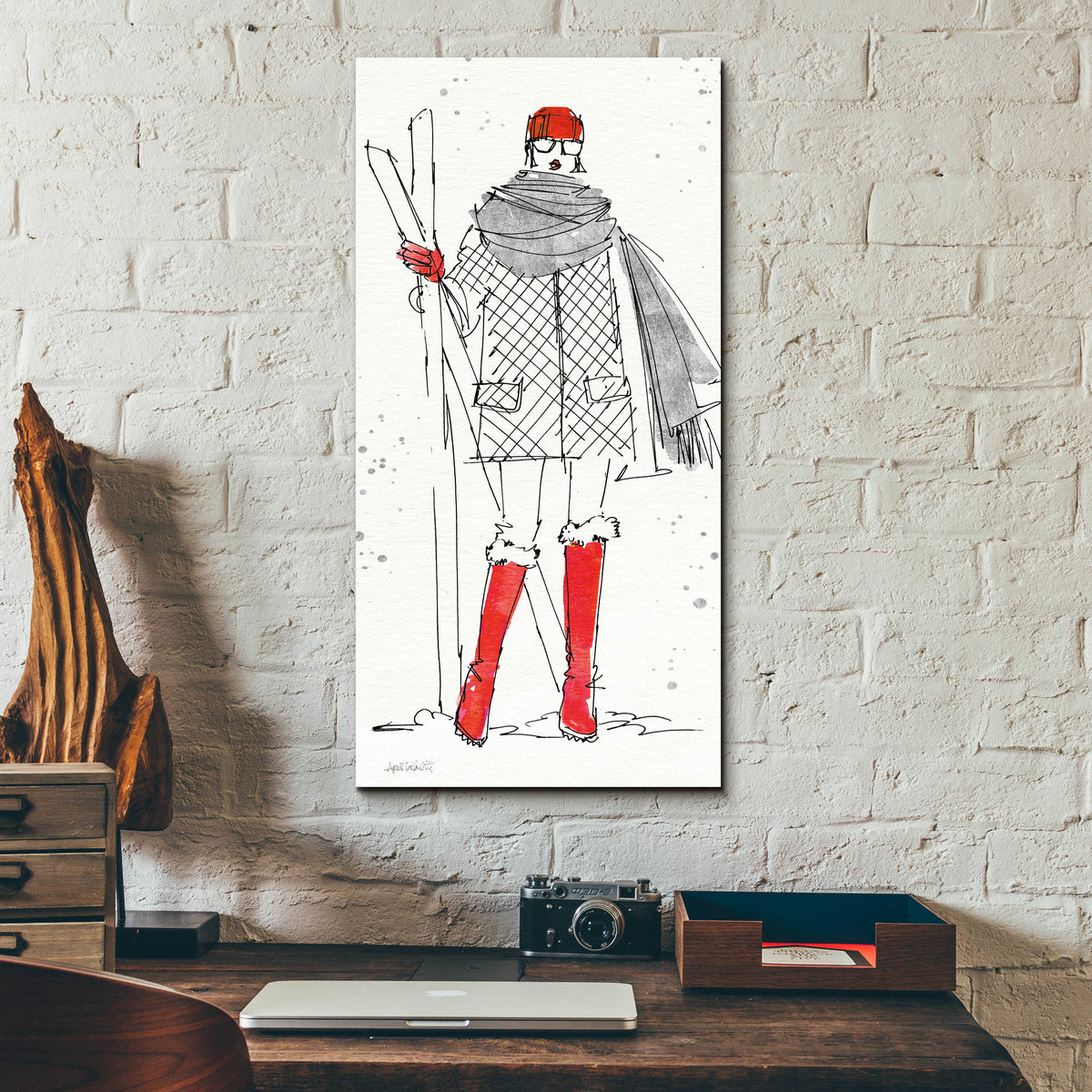 Winter Fashion I by Anne Tavoletti - 12x24 acrylic wall art in a room