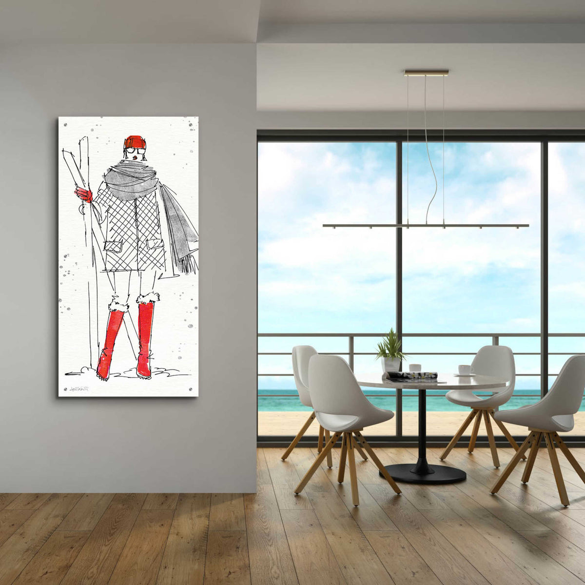 Winter Fashion I by Anne Tavoletti - 24x48 acrylic wall art in a room