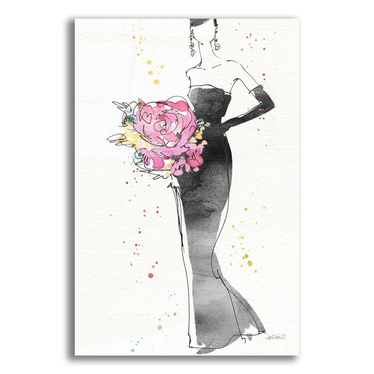 Floral Fashion III by Anne Tavoletti acrylic glass wall art