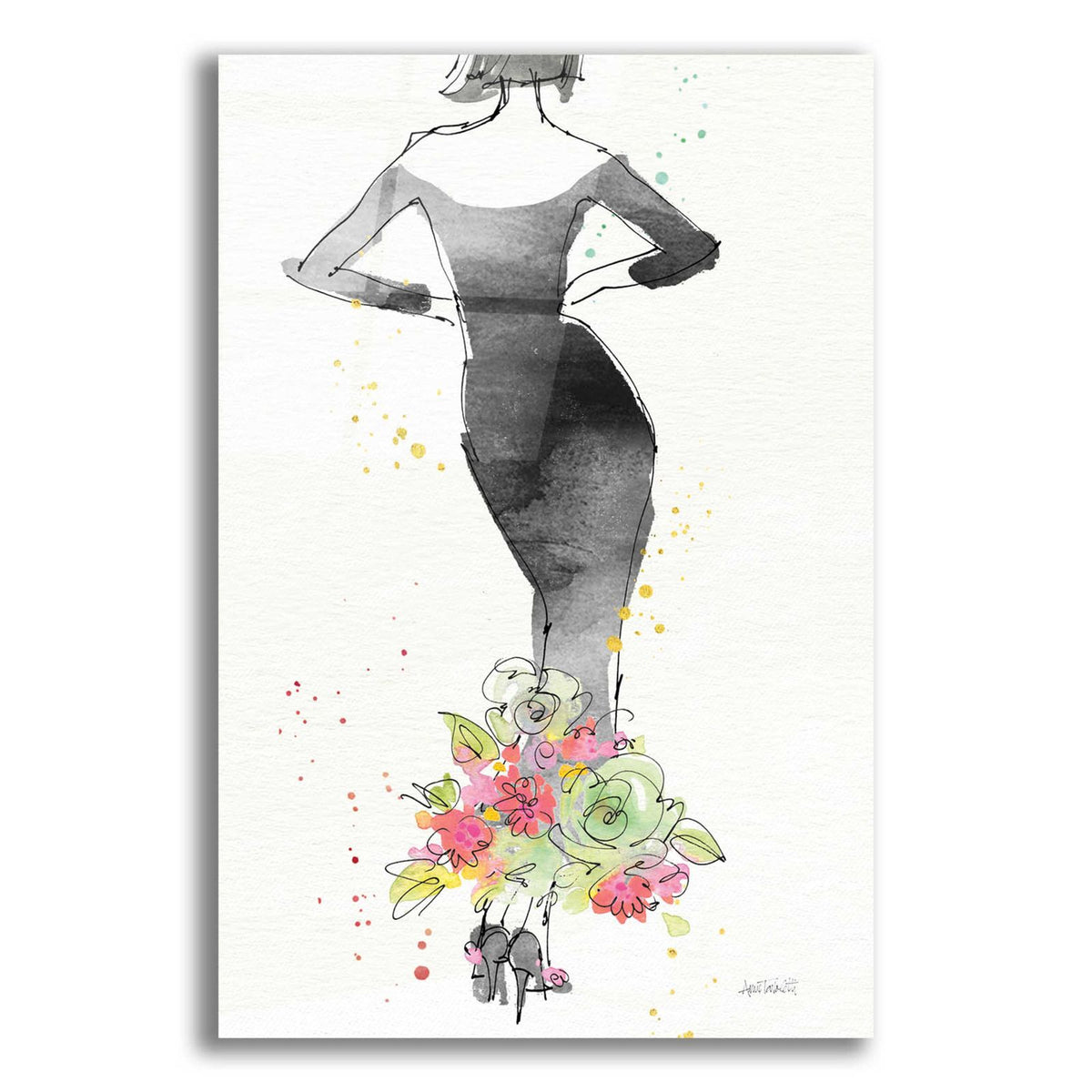 Floral Fashion I by Anne Tavoletti acrylic glass wall art