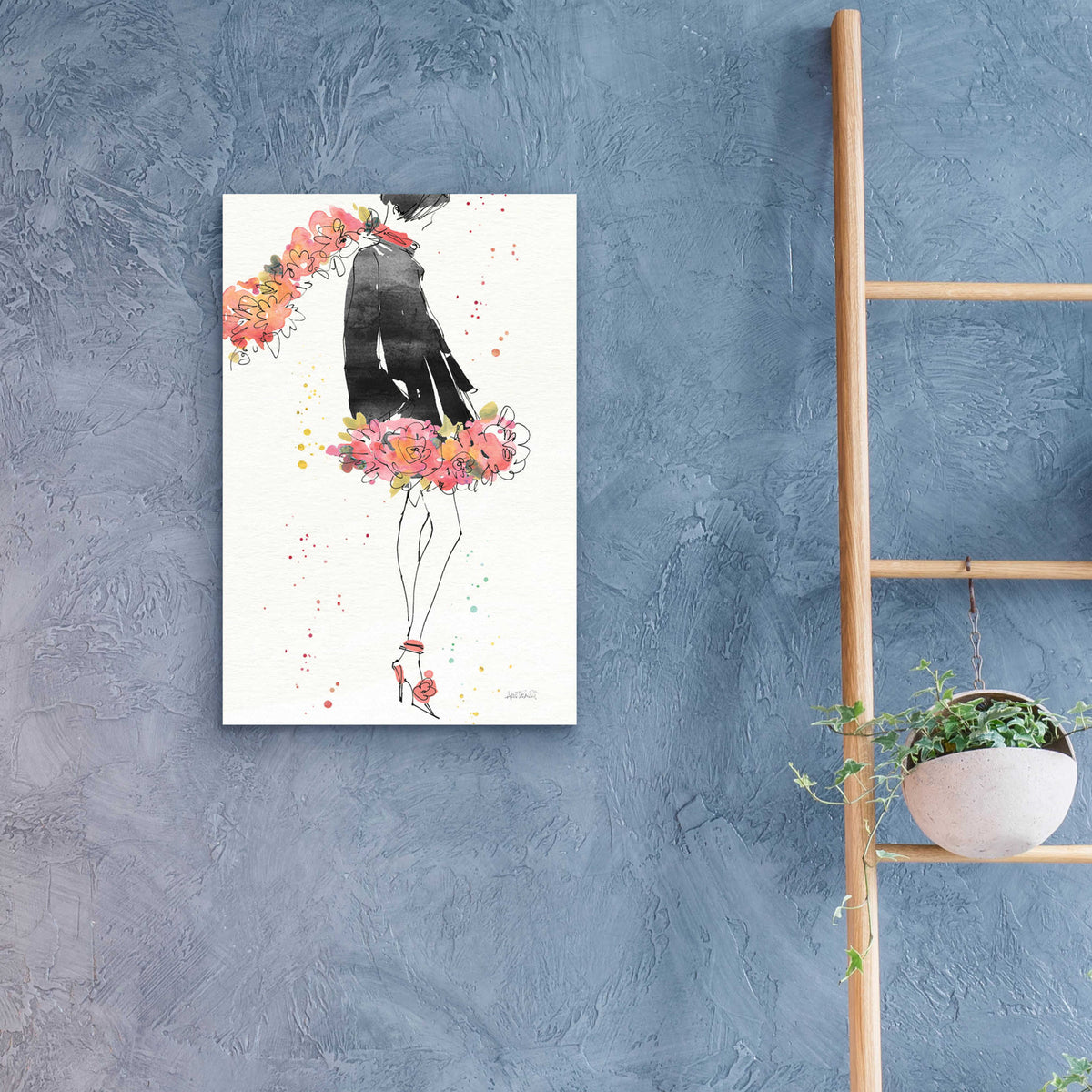 Floral Fashion IV by Anne Tavoletti - 16x24 acrylic wall art in a room