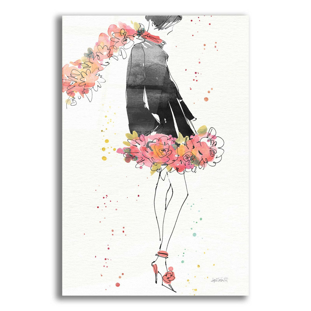 Floral Fashion IV by Anne Tavoletti acrylic glass wall art