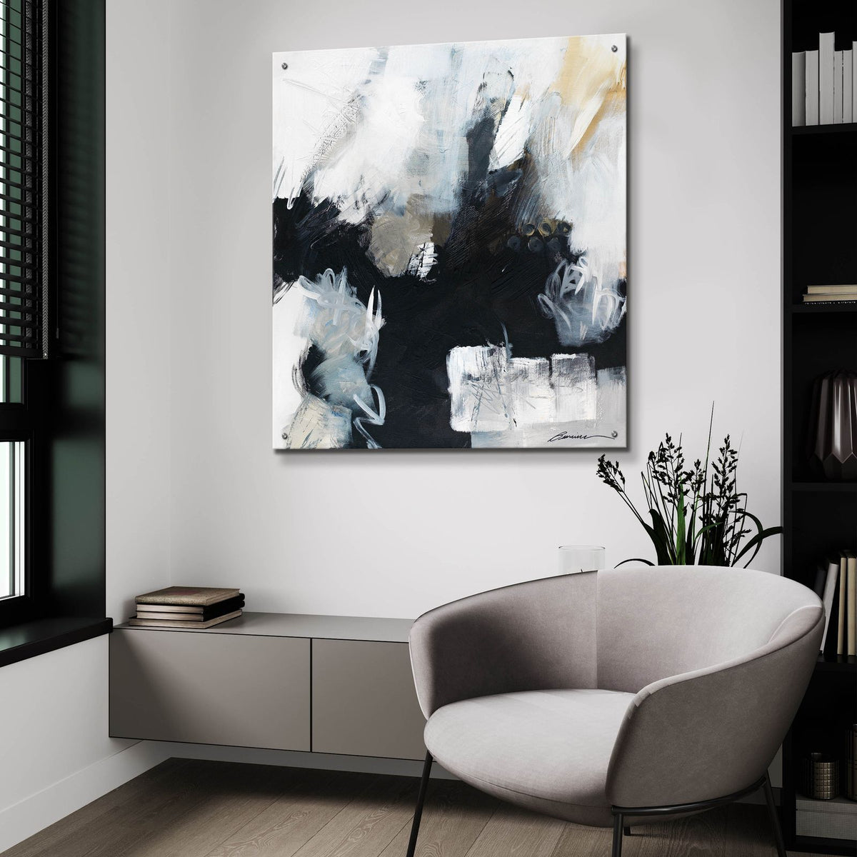 Brown Eyes Again by Beau Wild - 36x36 acrylic wall art in a room
