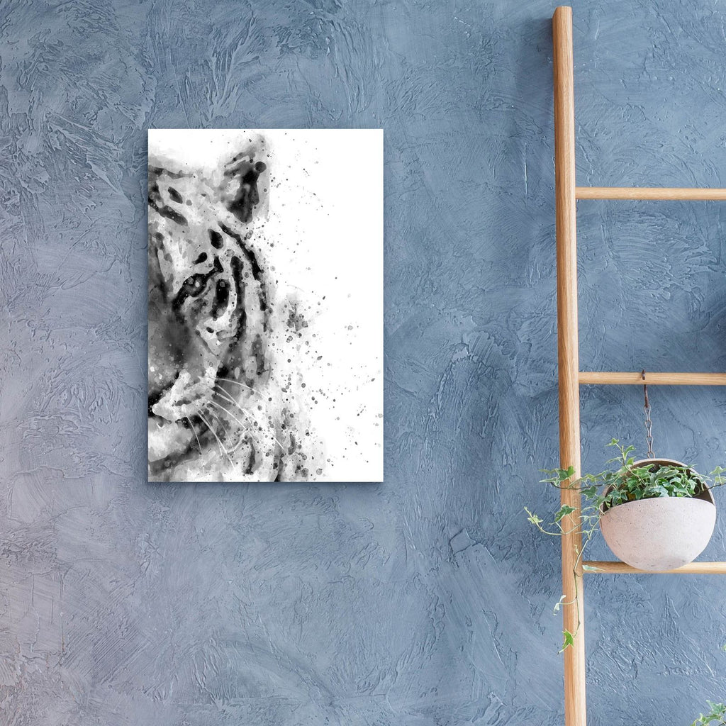 Tiger At Attention by Brandon Wong - 16x24 acrylic wall art in a room