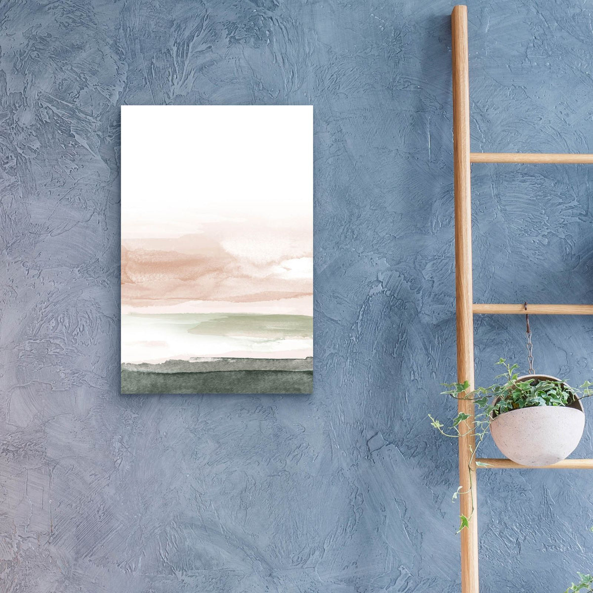 Pink Blush Landscape No. 1 by Brandon Wong - 16x24 acrylic wall art in a room