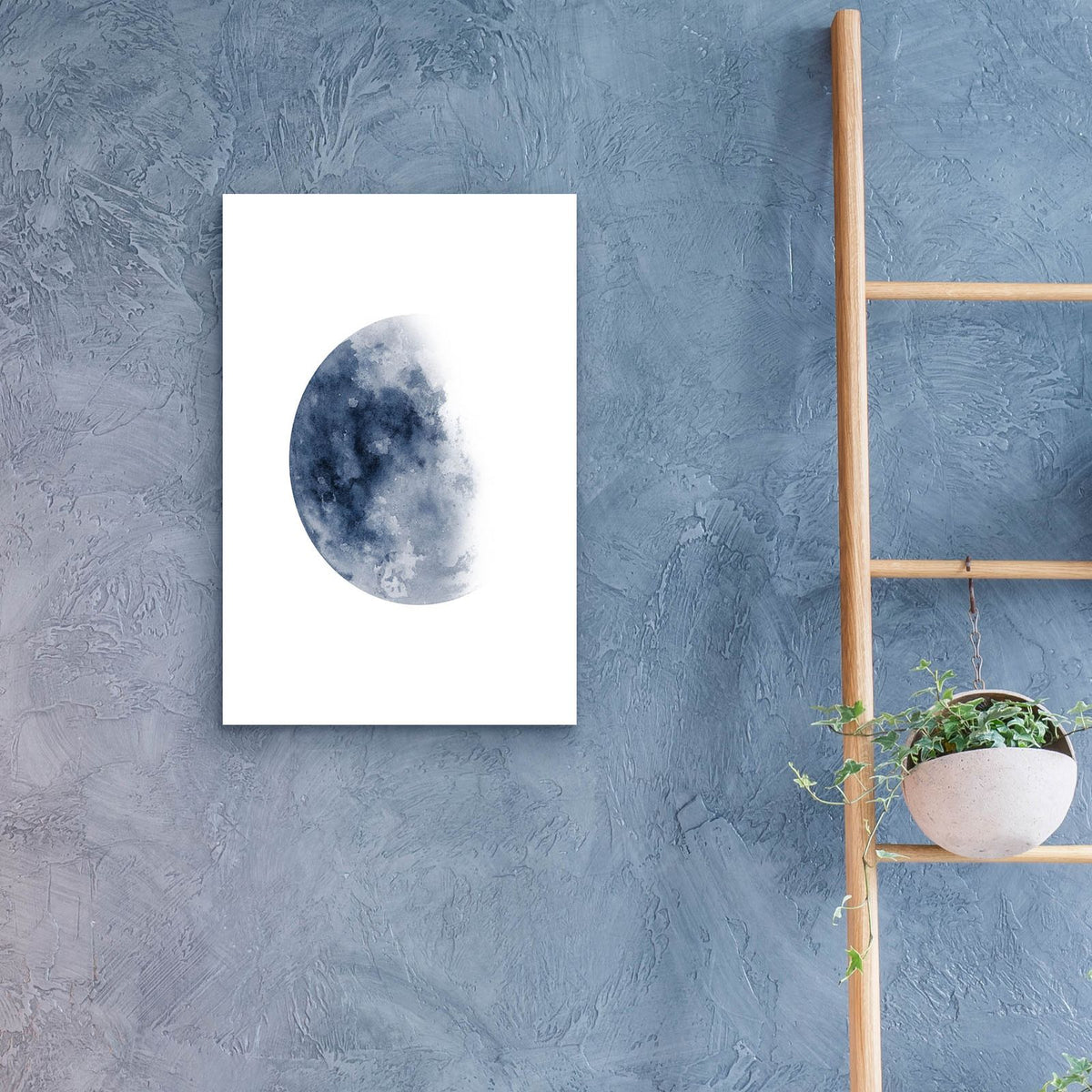 Blue Moon Waning No. 1 by Brandon Wong - 16x24 acrylic wall art in a room