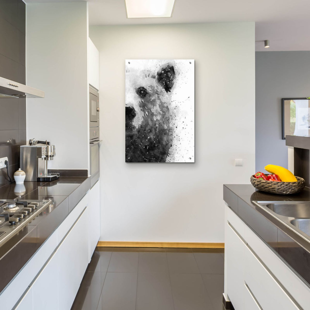 Bear At Attention by Brandon Wong - 24x36 acrylic wall art in a room