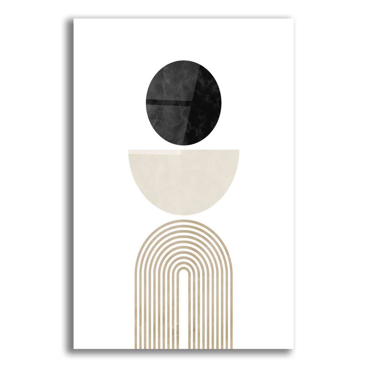 Black Beige No. 1 by Brandon Wong acrylic glass wall art
