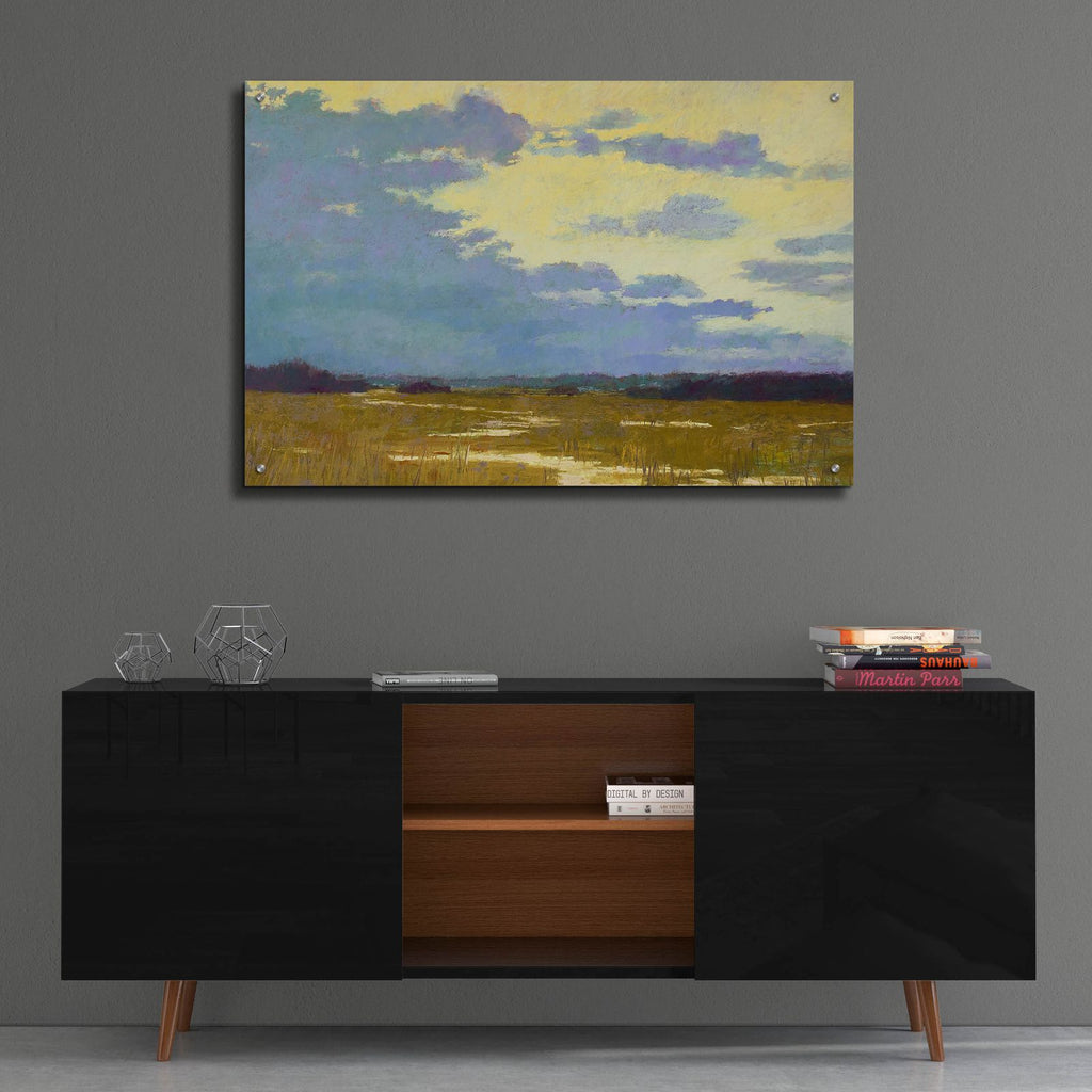 Yellow Sky by Carol Strock Wasson - 36x24 acrylic wall art in a room