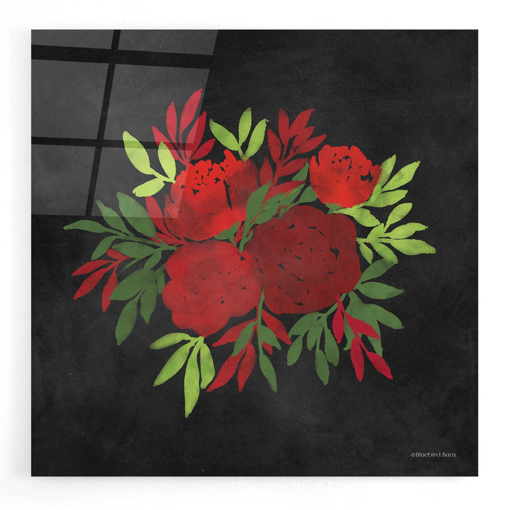 Red Flowers by Bluebird Barn acrylic glass wall art