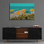 Umbrellas No. 1 by Carlos Vargas - 36x24 acrylic wall art in a room