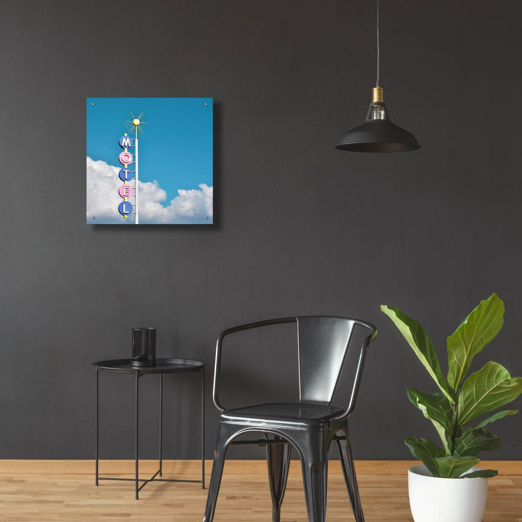 Premiere Motel by Carlos Vargas - 24x24 acrylic wall art in a room