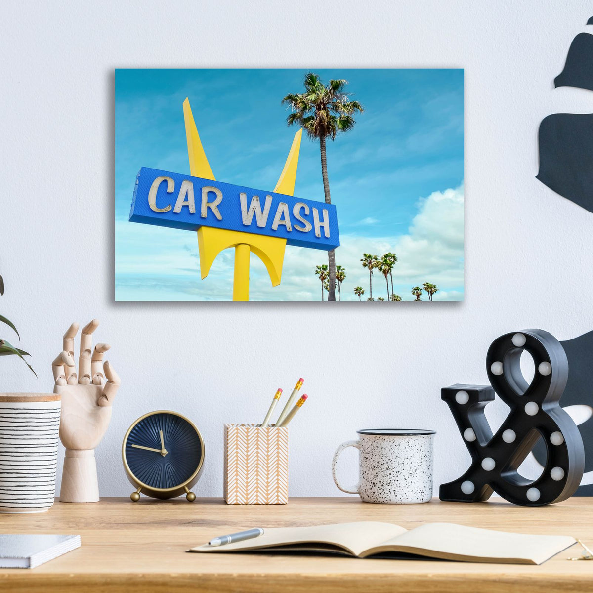 5 Points Car Wash by Carlos Vargas - 16x12 acrylic wall art in a room