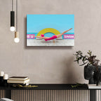 Diving Lady by Carlos Vargas - 24x16 acrylic wall art in a room