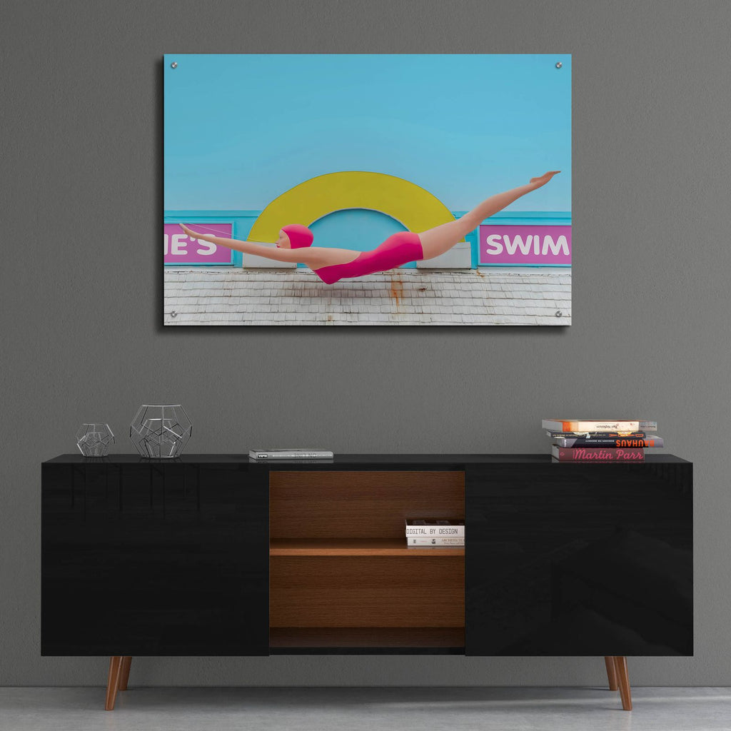 Diving Lady by Carlos Vargas - 36x24 acrylic wall art in a room