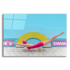 Diving Lady by Carlos Vargas acrylic glass wall art
