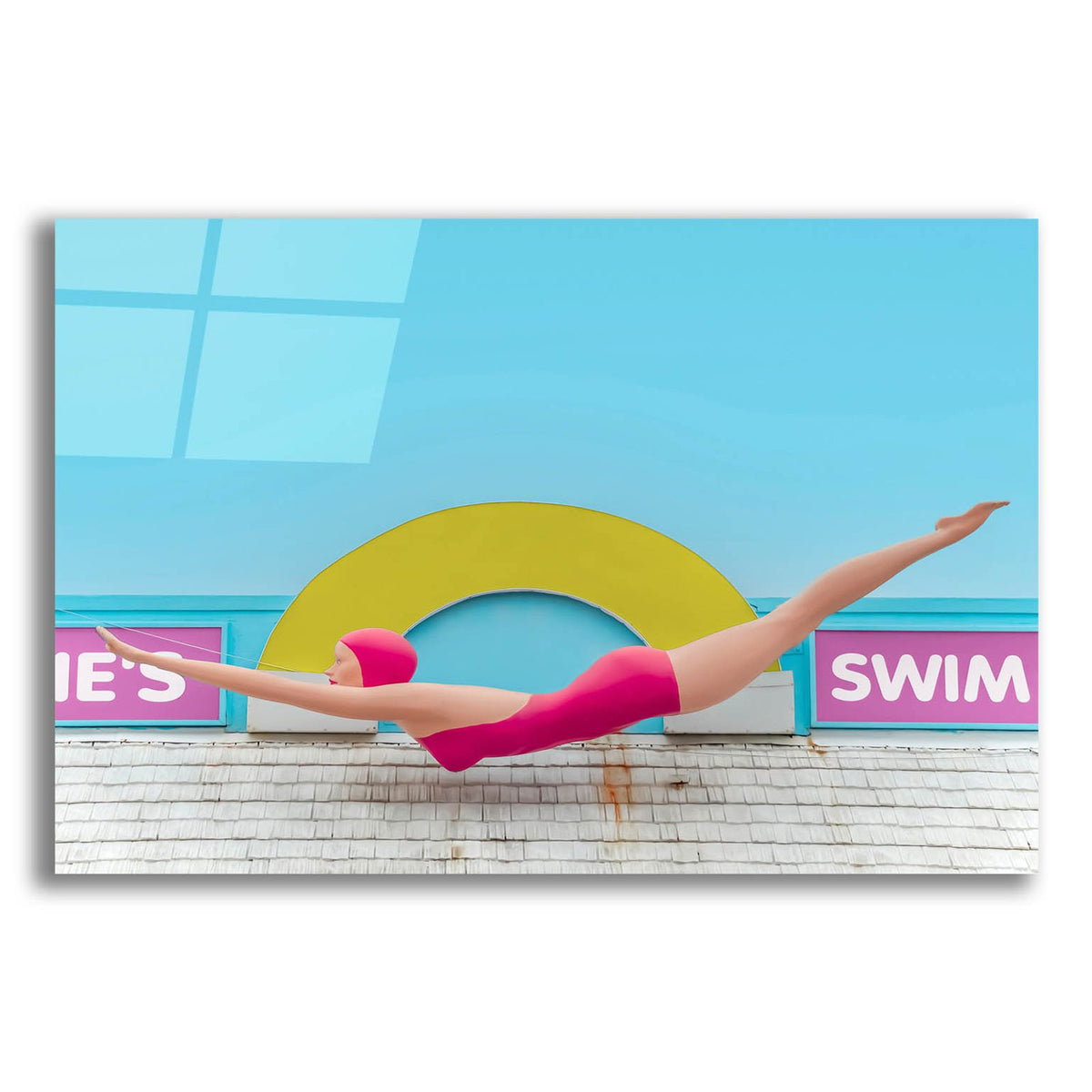 Diving Lady by Carlos Vargas acrylic glass wall art