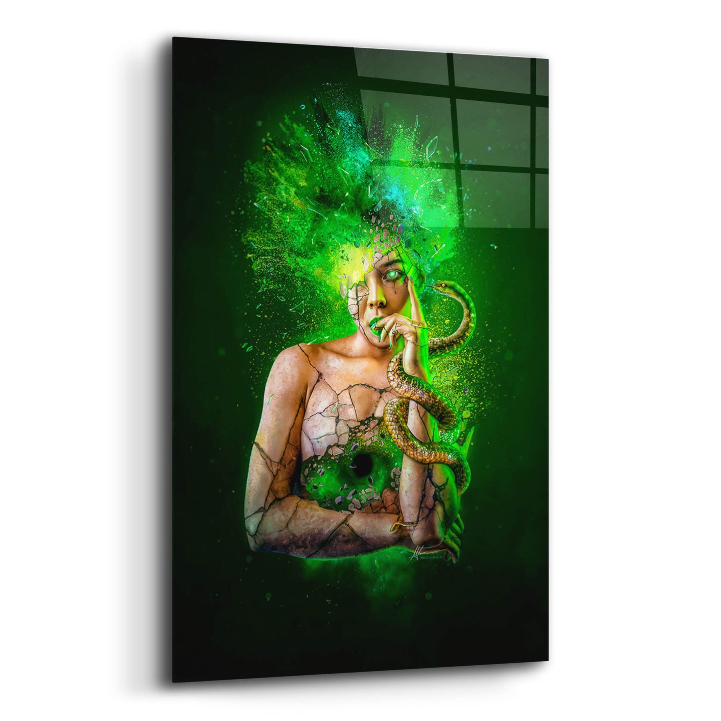 Epic Art 'Envy - Paradise Lost Seven Deadly Sins' by Mario Sanchez Nevado Acrylic Glass Wall Art,12x16